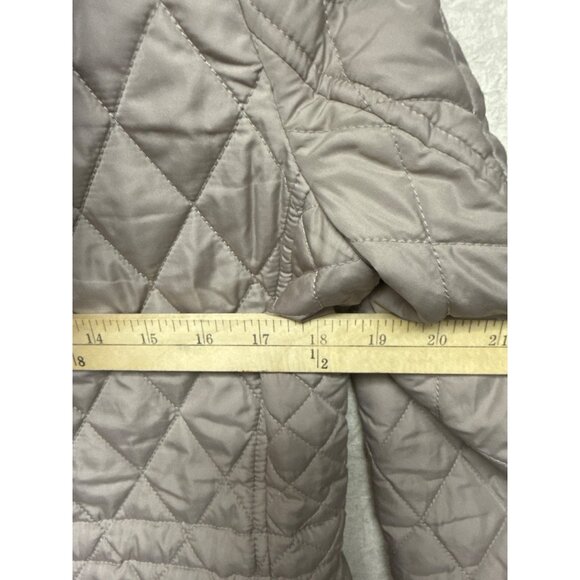 Michael Kors Anorak Women's Coat Quilted Jacket Tan Hooded Zip Size Small - Picture 6 of 13